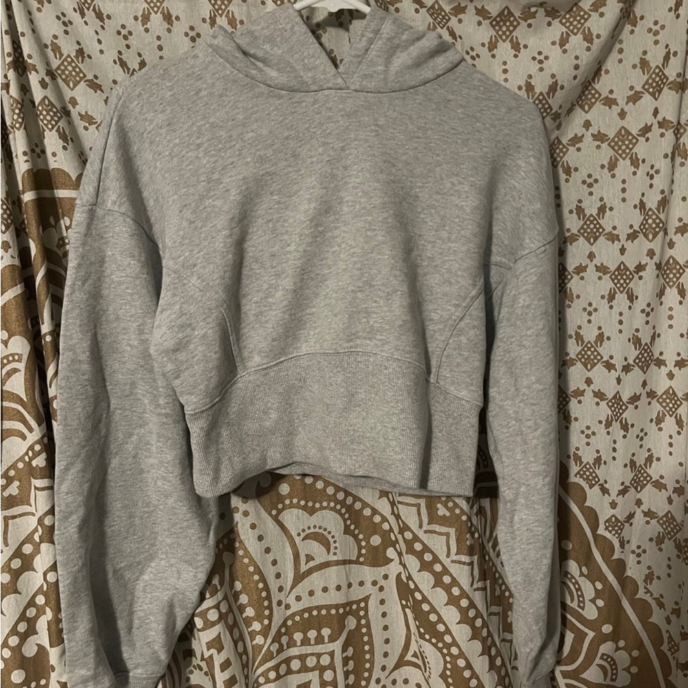 Aerie Light Gray Women's Cropped Hoodie